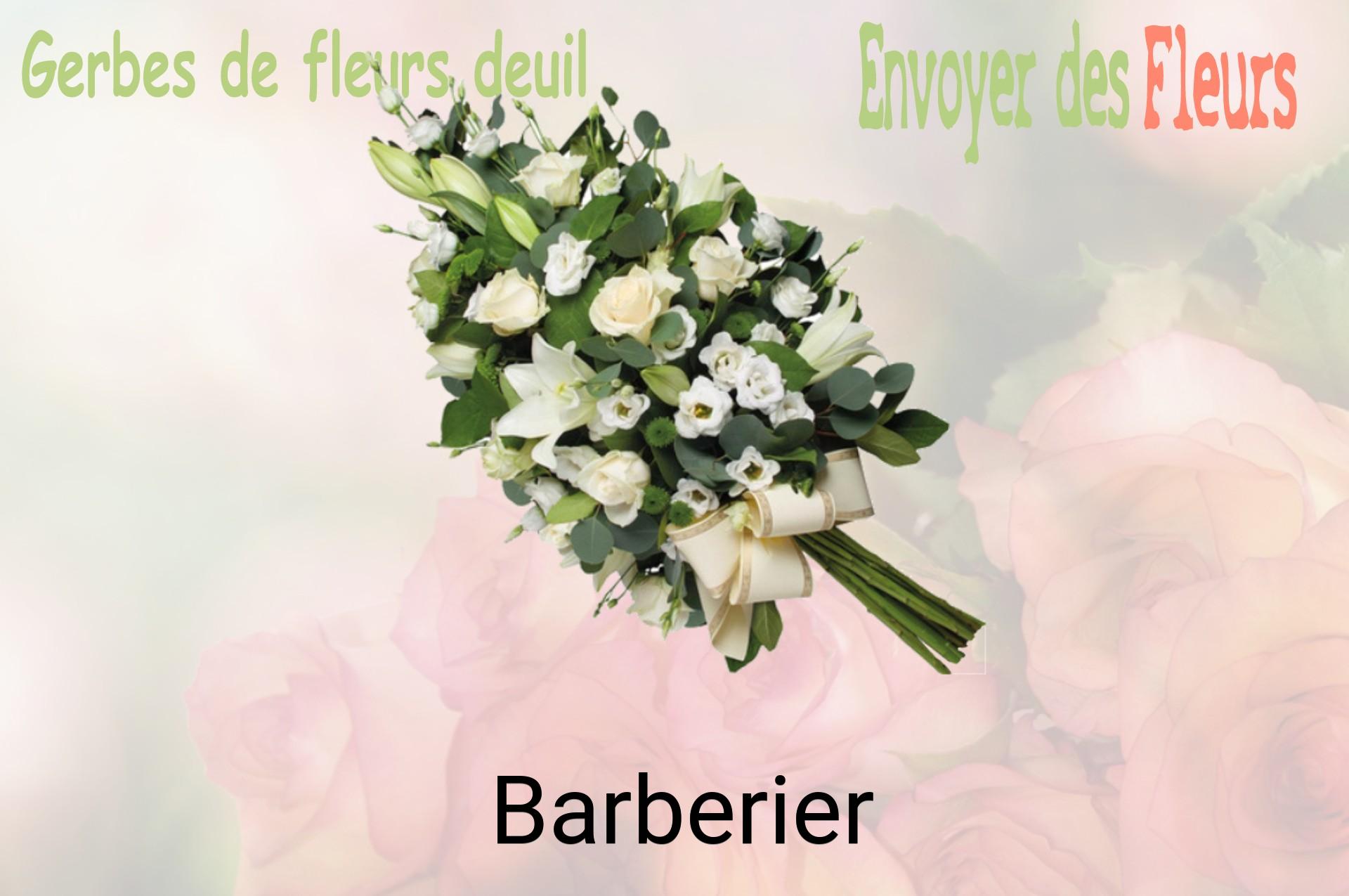 Gerbe de fleurs de deuil livrée à Barberier
